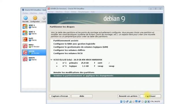 VirtualBox Installer une VM Linux Debian 9 avec un iso смотреть онлайн