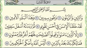Читаю суру ат-Тин (№95) один раз от начала до конца. #Коран #Narzullo #АрабиЯ #Нарзулло #таджвид