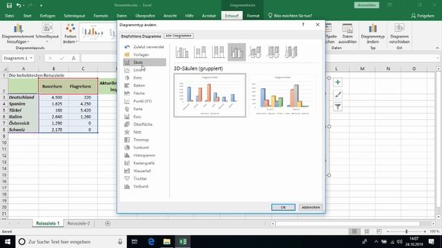 Excel Diagramme: Grundlagen (Teil 1) – Ein Diagramm mit Daten aus einer Tabelle einfügen смотреть онлайн