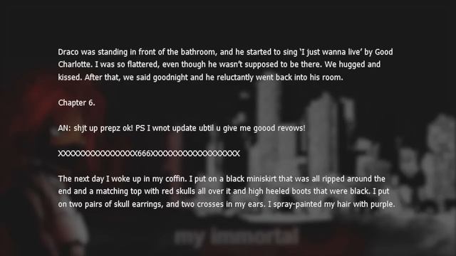 THE WORST FANFICTION EVER WRITTEN?? | MY IMMORTAL PT1 смотреть онлайн