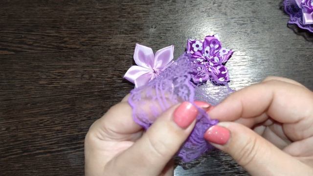 Резинки для волос из лент. смотреть онлайн