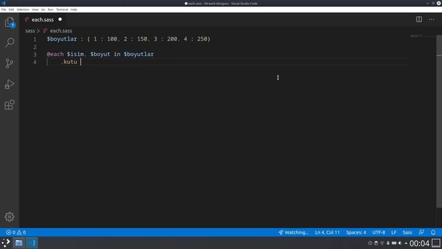 SASS ve SCSS'te Each Döngüsü Kullanımı смотреть онлайн
