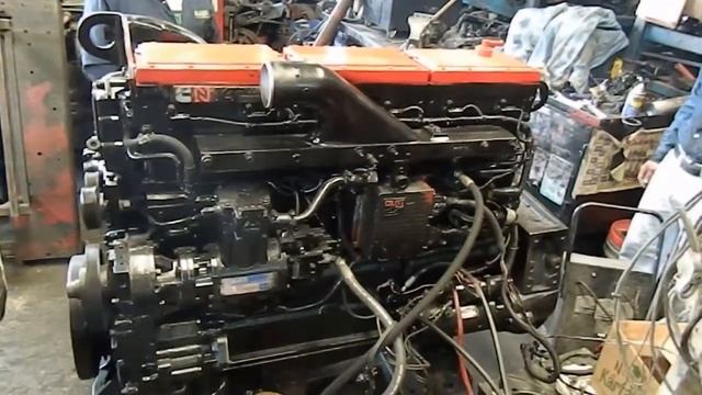 Запуск двигателя Cummins N14 410 л.с. после капремонта смотреть онлайн