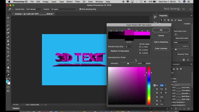 Simple 3D TEXT with NEW PHOTOSHOP CC 2018 смотреть онлайн