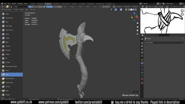 Axe - Detailed Game Objects - P6 - Hard Surface Sculpting Tips (1) смотреть онлайн