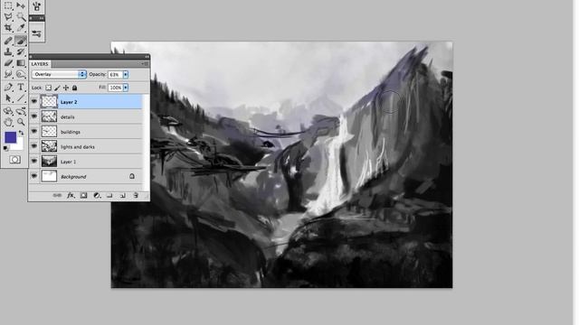Landscape Speedpaint photoshop смотреть онлайн