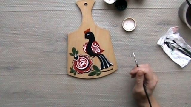 Рисуем птичку и розу. Городецкая роспись для школьников.//Draw a bird and a rose. Gorodets painting смотреть онлайн
