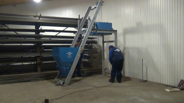 Оборудование для газобетона от компания «АлтайСтройМаш». Сборка скипового подъёмника