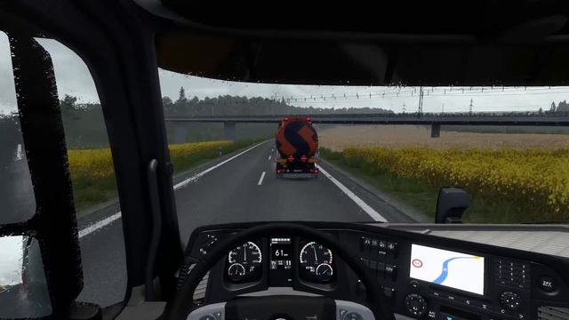 Mercedes-Benz Truck Driving in Rain | Euro Truck Simulator 2 + ProMods - Gameplay смотреть онлайн