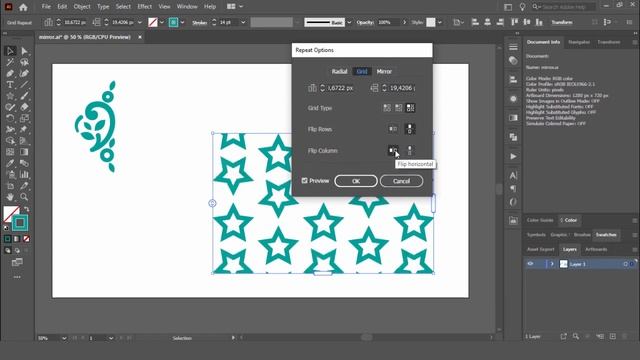 Вращение, отражение и повтор в Adobe Illustrator смотреть онлайн