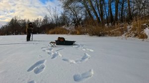 Зимняя РЫБАЛКА на речке 19 декабря 2023