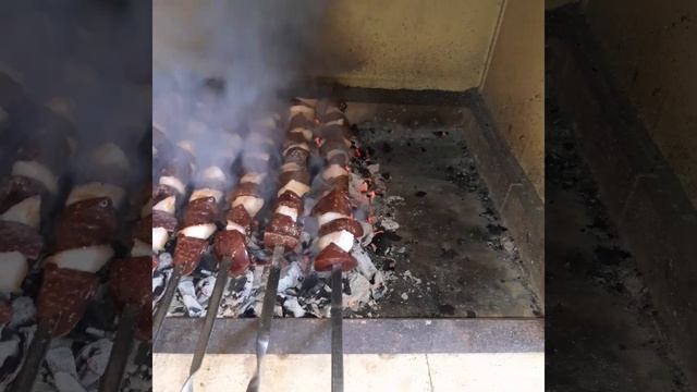 Кебаб из печени сердца и курдюка барана.@Георгий Кавказ смотреть онлайн