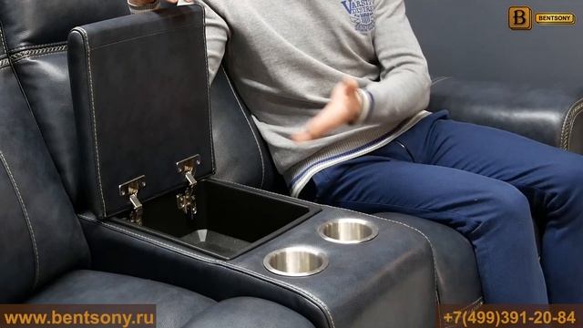 Кожаный Диван Глейшер с электрореклайнерами и барным модулем в видео обзоре от Бенцони смотреть онлайн