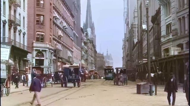 1800s New York City | Broadway Street 1896 History смотреть онлайн
