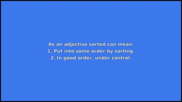 SORTED - Meaning and Pronunciation смотреть онлайн