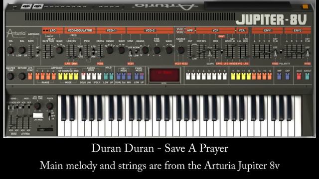 Duran Duran - Save A Prayer (Arturia Jupiter 8v demo) смотреть онлайн