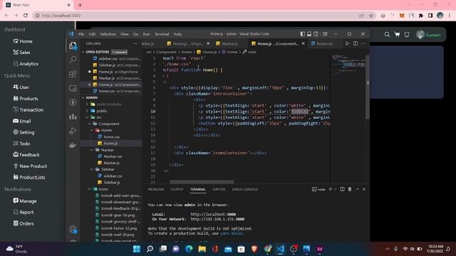 Admin Dashboard UI Design Tutorial | React Admin Panel Design For Beginners смотреть онлайн