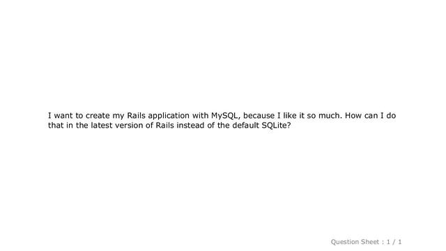 MySQL : Create a new Ruby on Rails application using MySQL instead of SQLite смотреть онлайн