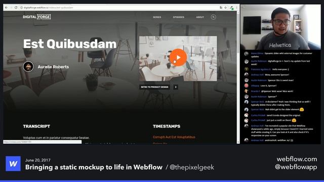 Bringing a static mockup to life in Webflow смотреть онлайн