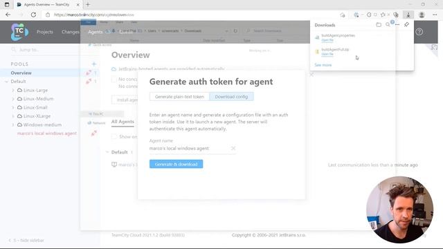 TeamCity tutorial - How to connect local agents to your TeamCity (Cloud) server смотреть онлайн
