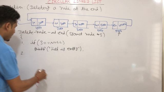 Circular Linked List in Data Structure | Algorithm for Deleting a node at the end | PART 1.28 смотреть онлайн