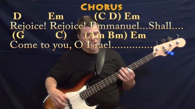 O Come, O Come, Emmanuel (CHRISTMAS) Bass Guitar Cover Lesson in Em with Chords/Lyrics смотреть онлайн