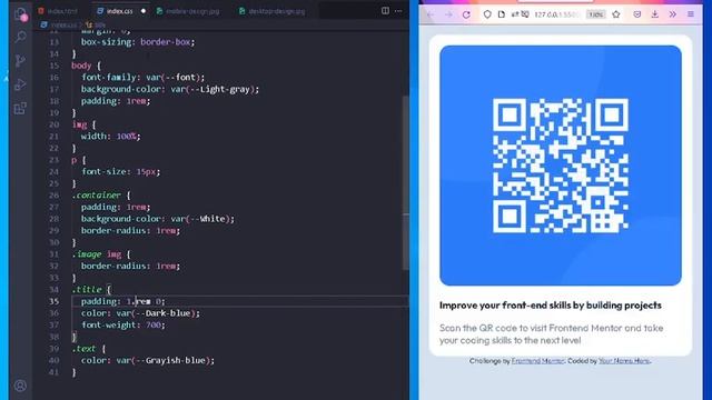 | Frond end Mentor #01 | NEWBIE: QR code component (HTML+CSS) смотреть онлайн