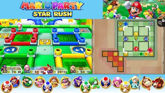 Mario Party Star Rush Walkthrough Part 7 Balloon Bash boards Map 2 (1080p 3DS) смотреть онлайн