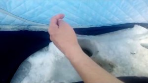 Зимняя рыбалка на китайскую сеть (с алиэкспресс) с кормушкой ЧАСТЬ 4