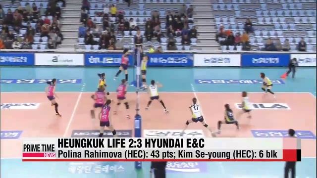V-League: Heungkuk Life vs. Hyundai E&C, Korean Air vs. KEPCO V리그: 흥국생명 vs. 현대 смотреть онлайн