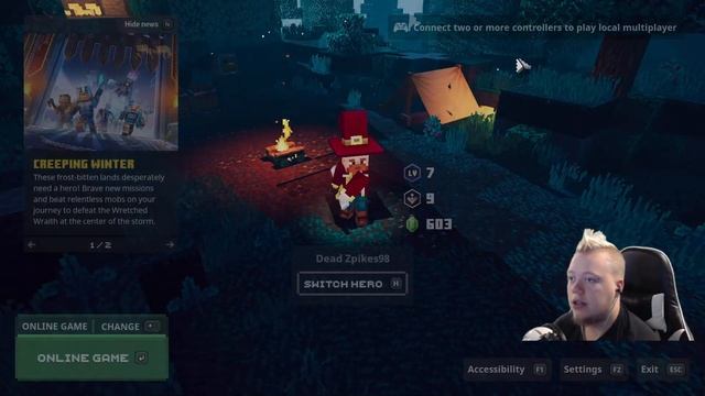 How to unlock Daily Trial Creeper Woods Minecraft dungeons Creeping Winter Find secret Location смотреть онлайн