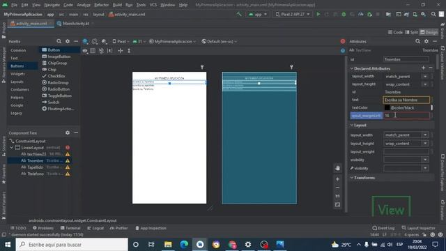 LinearLayout en kotlin, textViev y Control Button Botones Parte 1 de Diseño смотреть онлайн