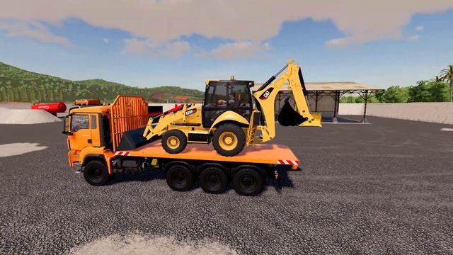 FS 19 How to load a backhoe without ramps Mining And Construction Farming Simulator 19 Mods смотреть онлайн