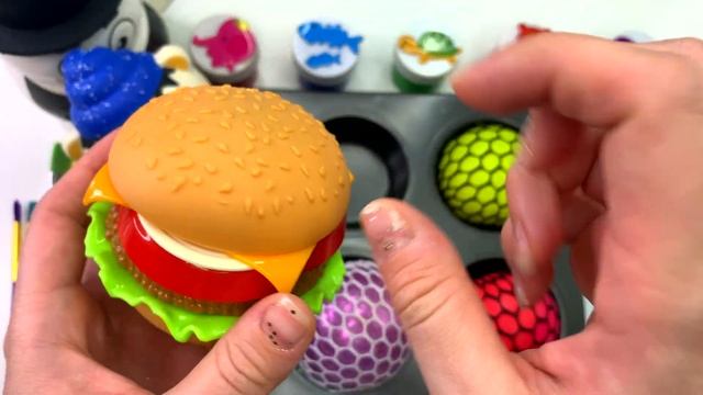 Satisfying Video l How to Make GIANT Rainbow Bubble Stress Ball with Candy Slime & Play Doh ASMR смотреть онлайн