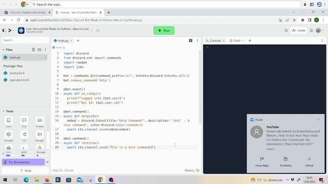 How to make a discord bot using python #python #discord #discordbot #nodownload #replit #free смотреть онлайн