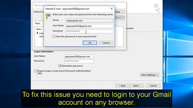 How to configure Gmail on outlook 2013/2016 and problem fixup-IMAP смотреть онлайн