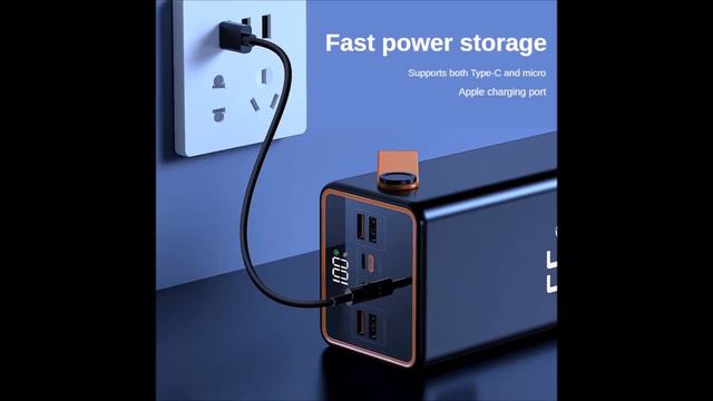 66W Super Fast Charging 100000mAh Power Bank смотреть онлайн