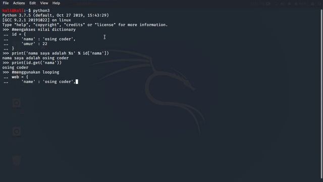 Belajar Mengolah Dictionary | Tutorial Python Bahasa Indonesia смотреть онлайн