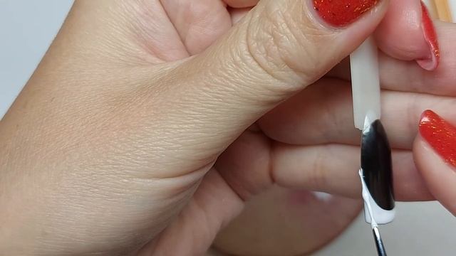 Рисуем френч на типсе смотреть онлайн