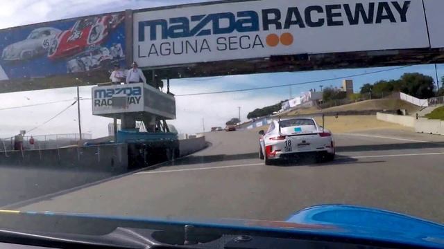 Wayne Ducote Rennsport 2015 Laguna Seca Race 1 Start смотреть онлайн