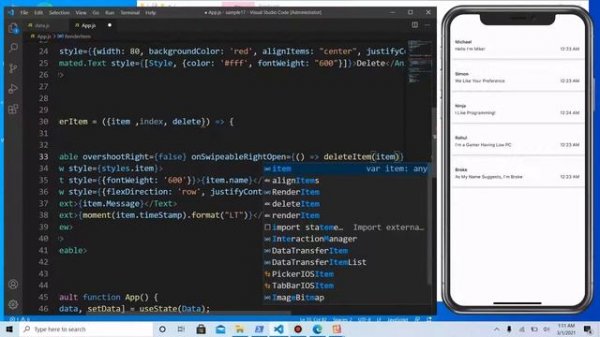 React Native Swipeable | Swipe To Delete | React Native Gesture Handler | Dope Programming
