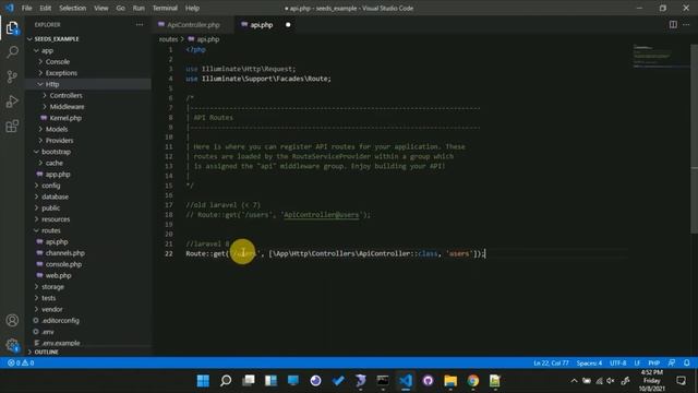 Making APIs | PHP Laravel 8+ | Creating 1k Users with one command смотреть онлайн