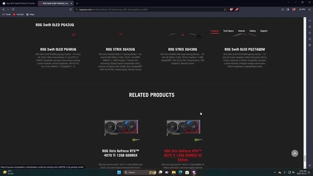 Asus ROG Swift PG42UQ 41.5inches 4k OLED Gaming monitor | 90LM0850-B01170 смотреть онлайн