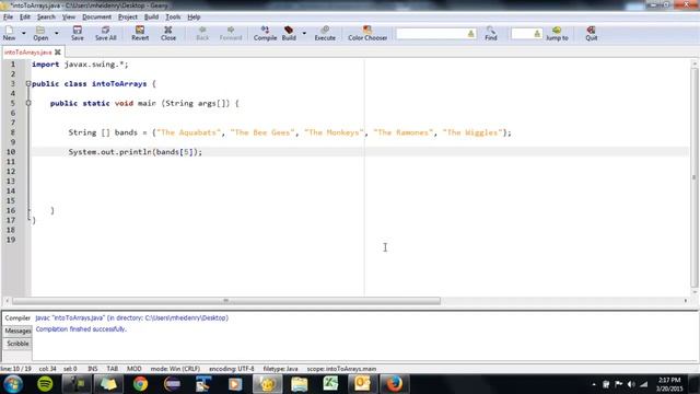 intro to java arrays смотреть онлайн