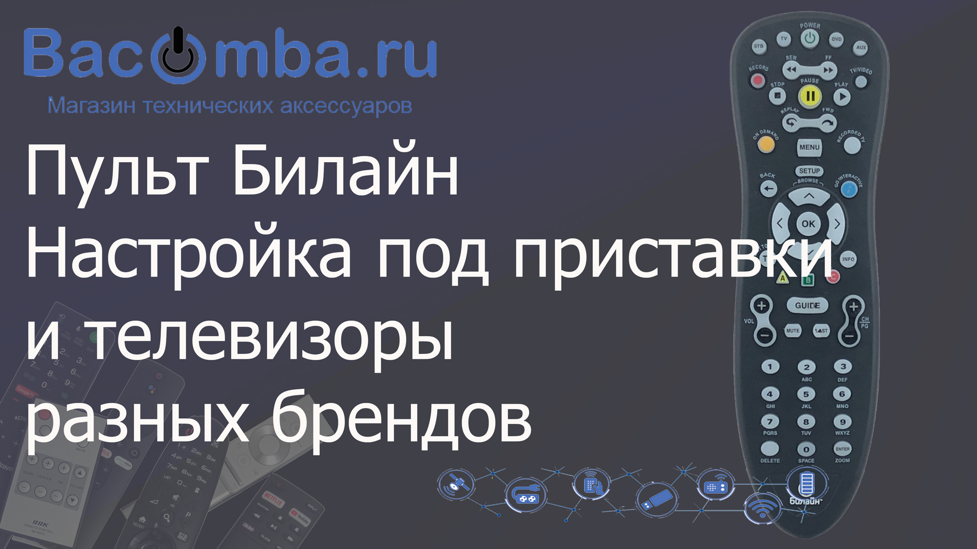 Настраиваем пульт Билайн для приставок Motorola,Cisco,Tatung и телевизоров разных брендов смотреть онлайн
