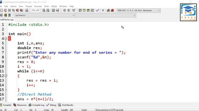 How to Calculate Sum of FIRST N Natural Numbers | C Language LECTURE – 42 | смотреть онлайн