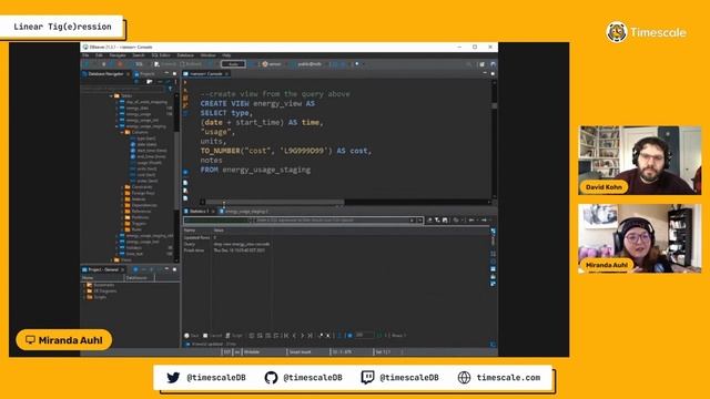 Linear Tig(e)ression: Data Analytics - Cleaning your data in TimescaleDB смотреть онлайн