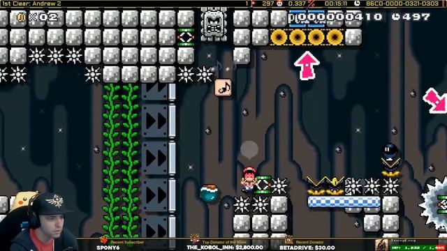 Intense Platforming In A Spectacular Level! Mario Maker смотреть онлайн