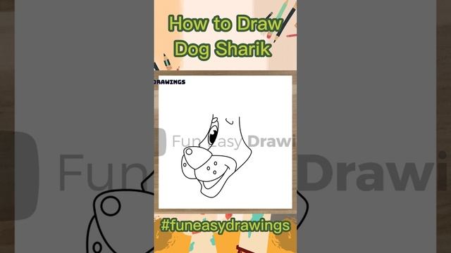 How to Draw Dog Sharik Prostokvashino Easy Как нарисовать собаку Шарика Простоквашино легко #Short смотреть онлайн