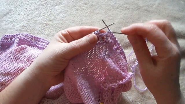 Кофточка спицами из YarnArt FLOWERS реглан сверху. Часть 5. Рукава. Окончание смотреть онлайн